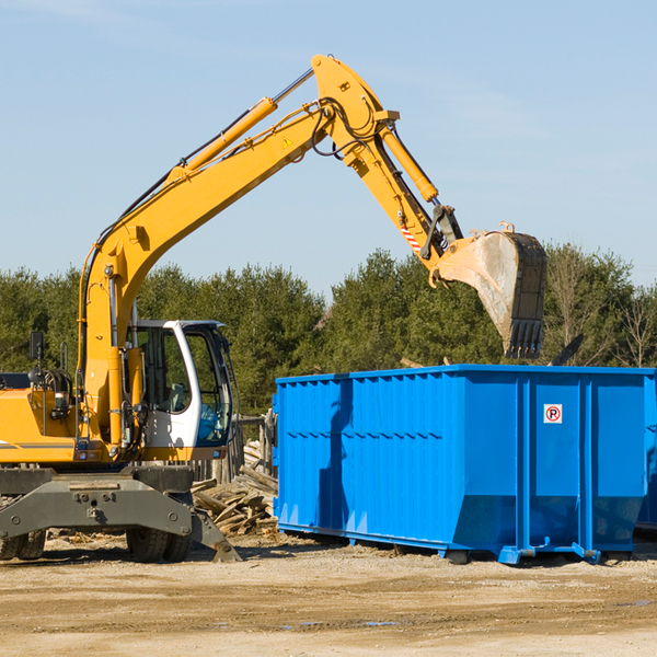 are there any restrictions on where a residential dumpster can be placed in South Creek Washington